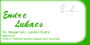 endre lukacs business card