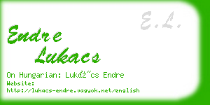 endre lukacs business card